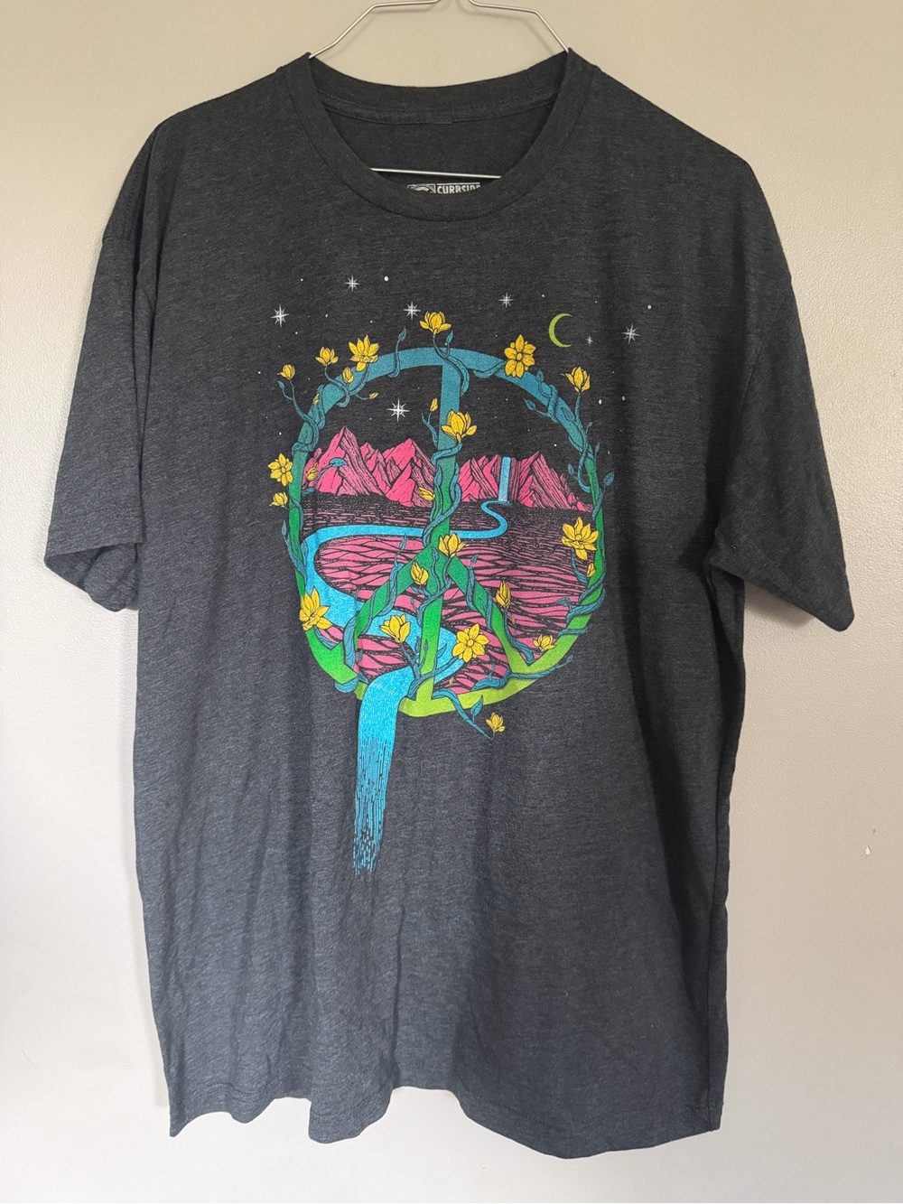 Curbside Inner Peace Dark Gray Short-Sleeve Graphic Tee